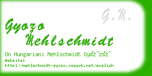 gyozo mehlschmidt business card